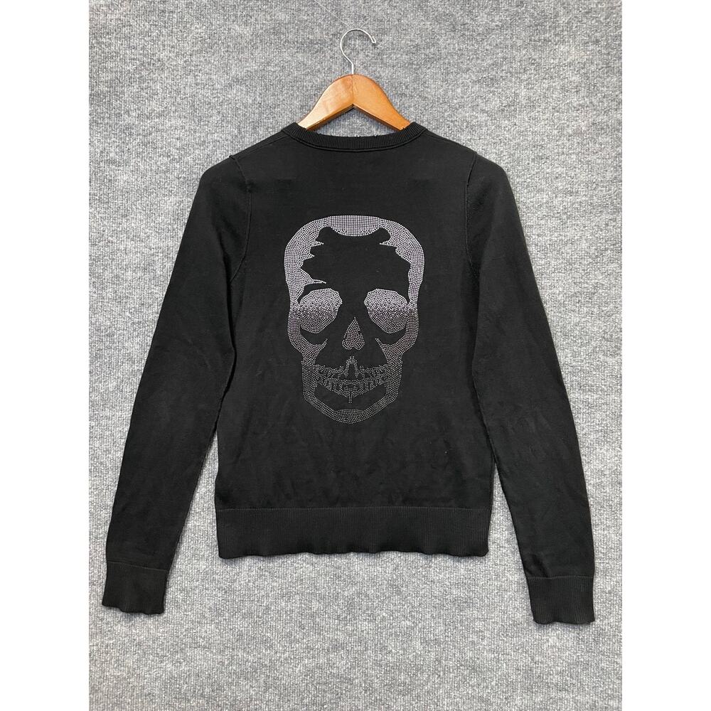 Zadig and Voltaire miss skull black long sleeve shirt size xs